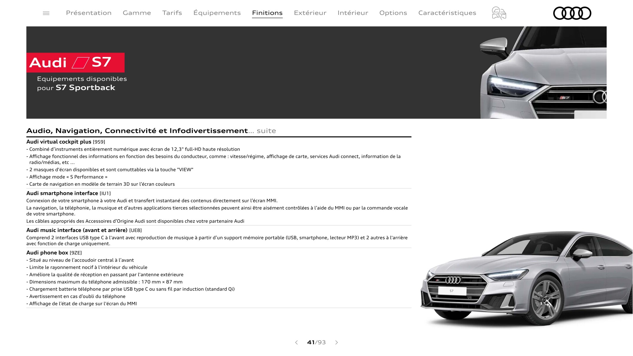 Catalogue A7 Sportback-, page 00041