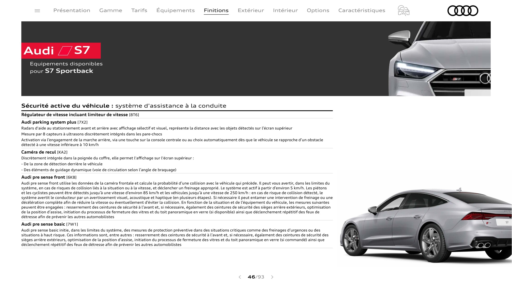 Catalogue A7 Sportback-, page 00046