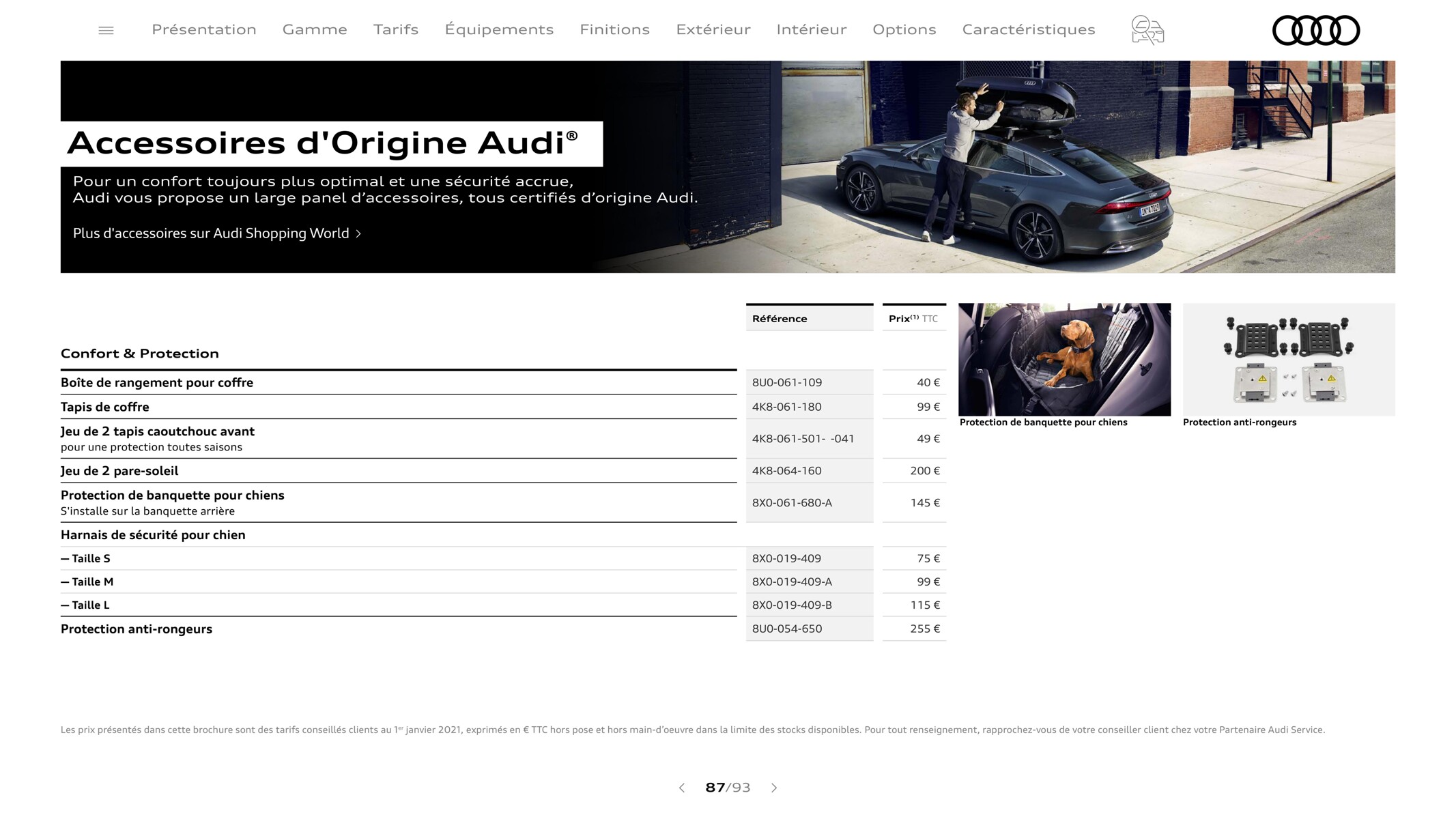 Catalogue A7 Sportback-, page 00087