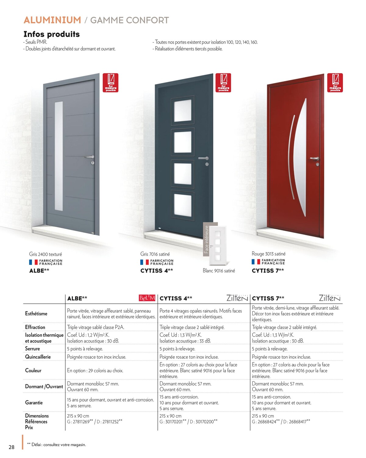Catalogue MENUISERIES INTERIEURES & EXTERIEURES, page 00028