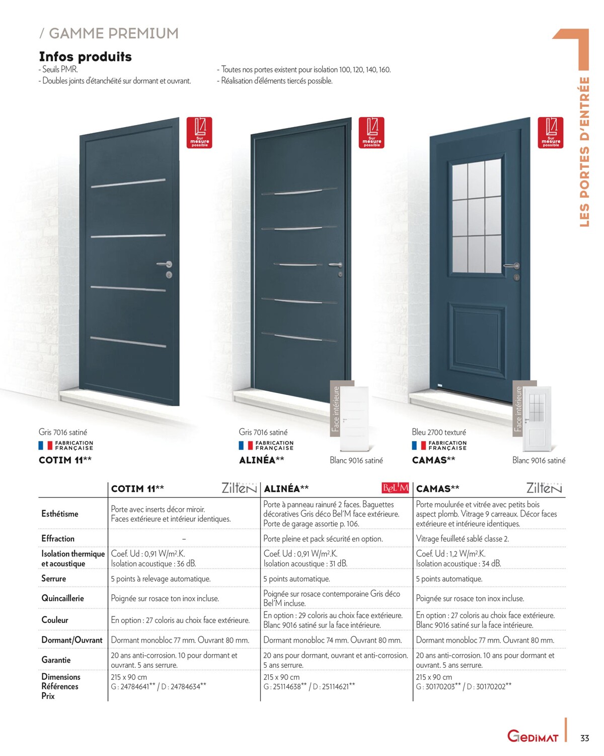 Catalogue MENUISERIES INTERIEURES & EXTERIEURES, page 00033