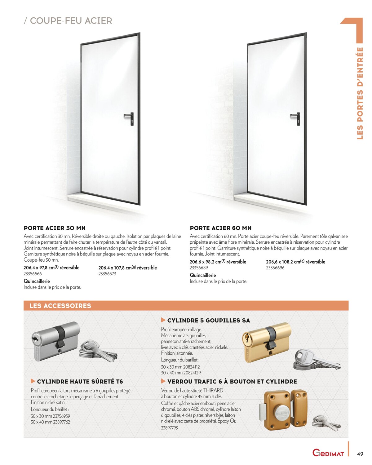 Catalogue MENUISERIES INTERIEURES & EXTERIEURES, page 00049
