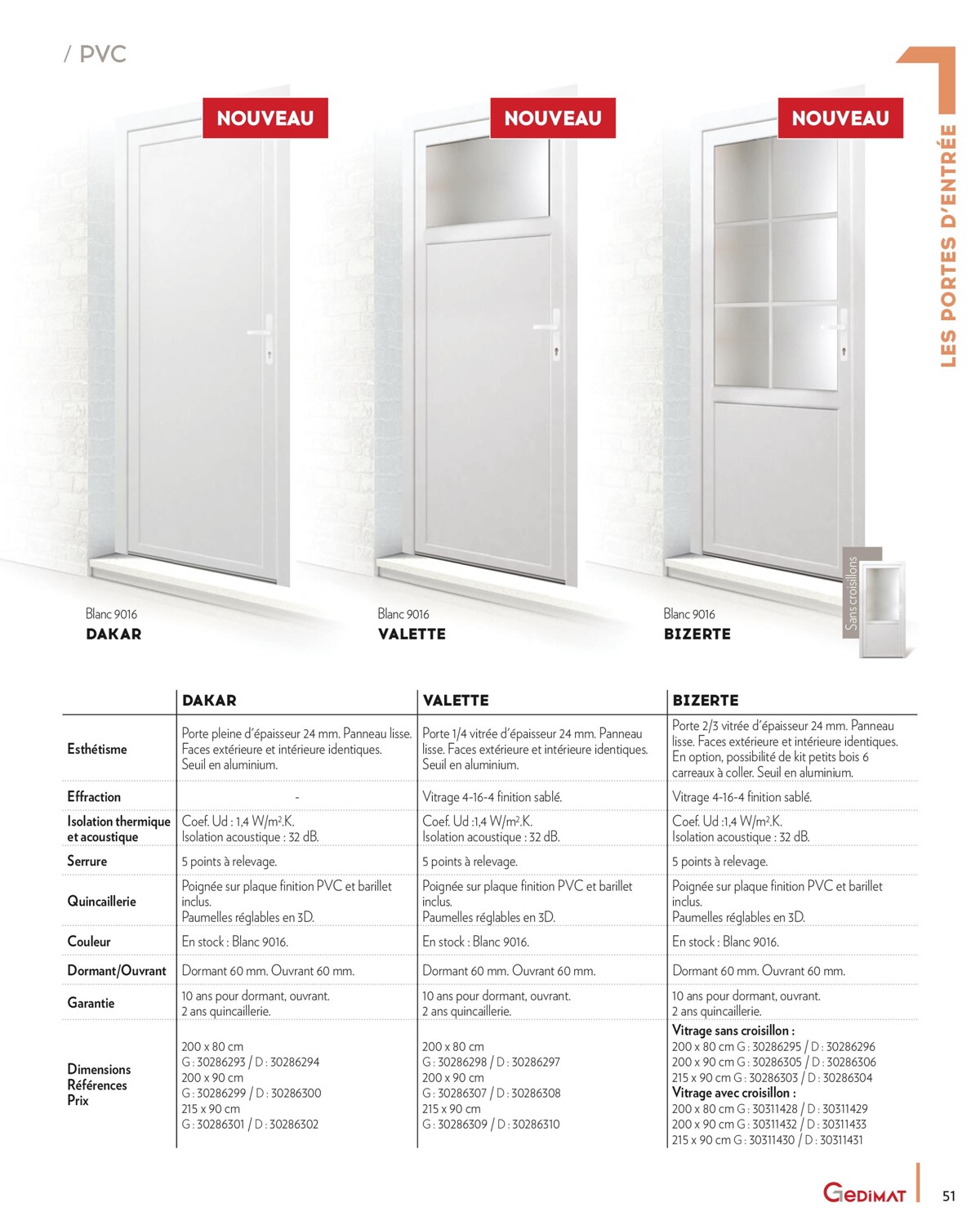 Catalogue MENUISERIES INTERIEURES & EXTERIEURES, page 00051
