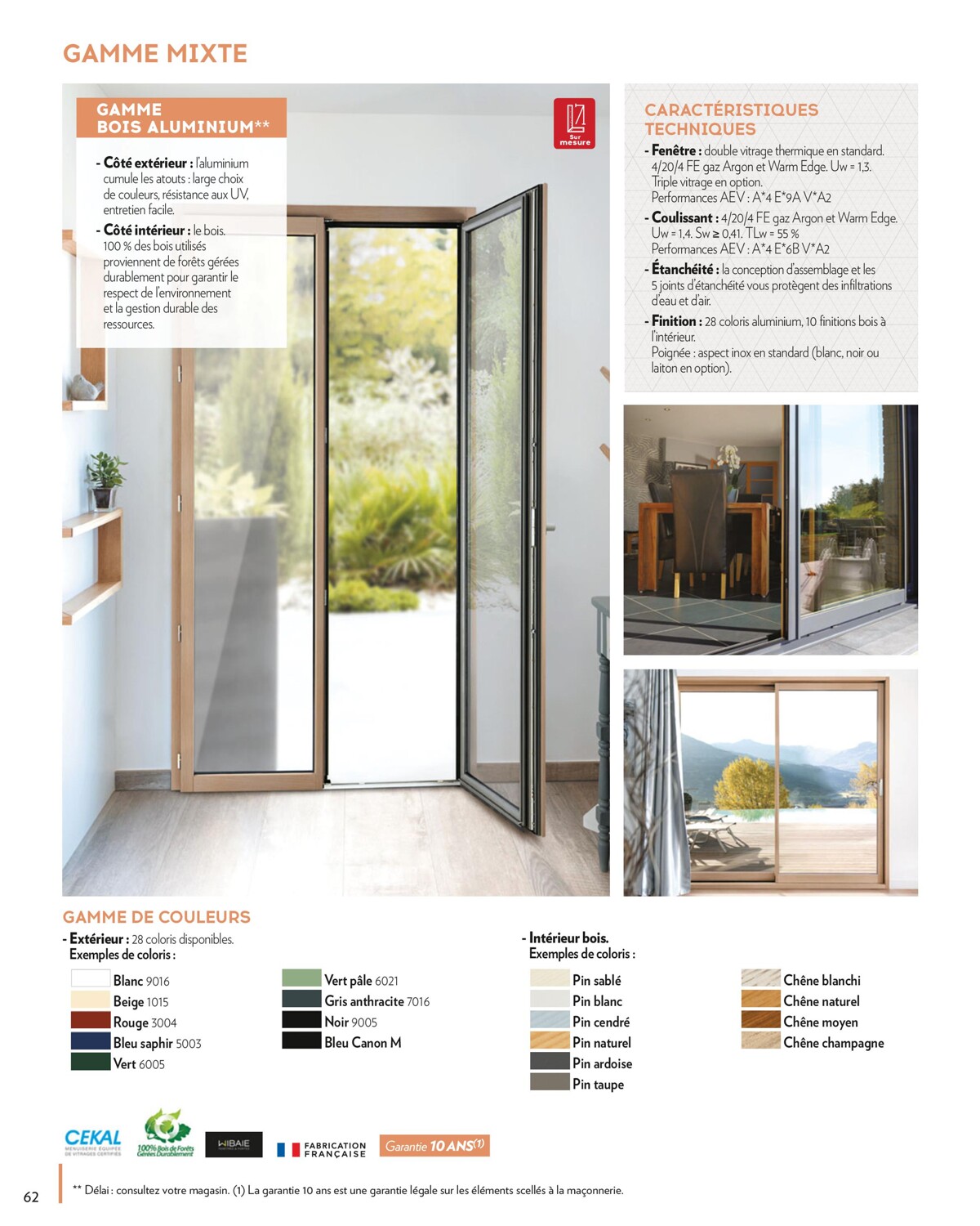 Catalogue MENUISERIES INTERIEURES & EXTERIEURES, page 00062