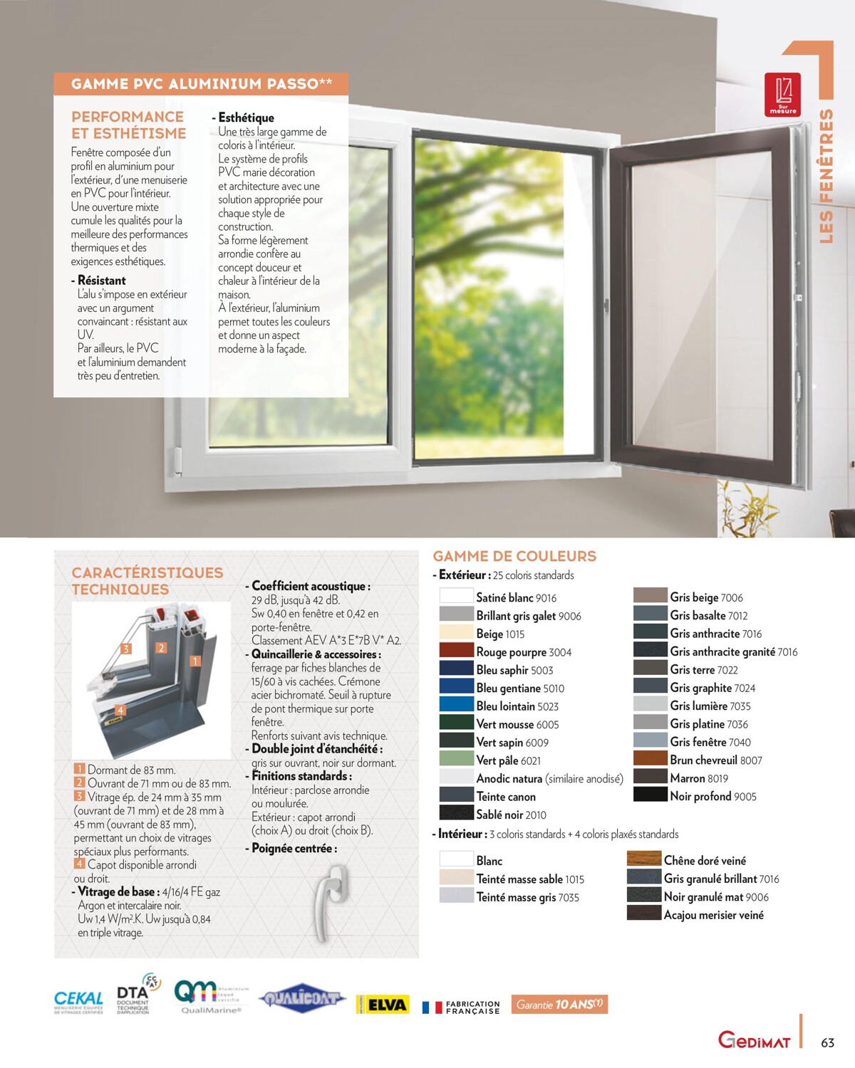 Catalogue MENUISERIES INTERIEURES & EXTERIEURES, page 00063