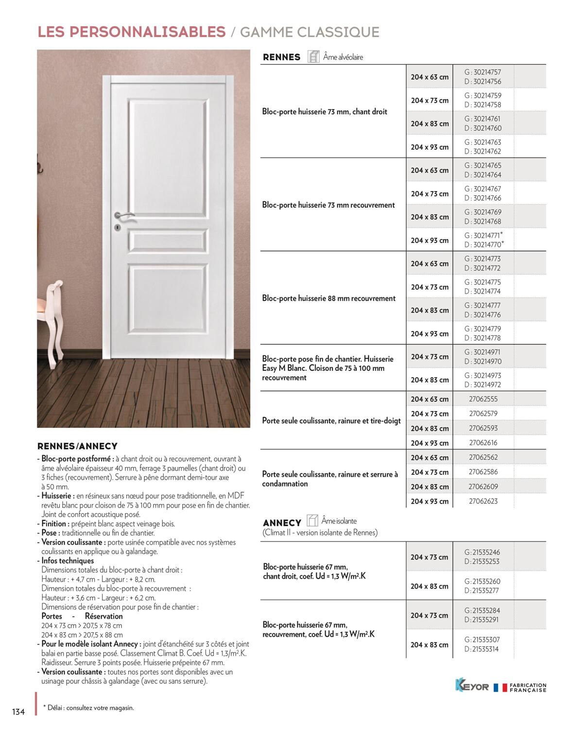 Catalogue MENUISERIES INTERIEURES & EXTERIEURES, page 00134