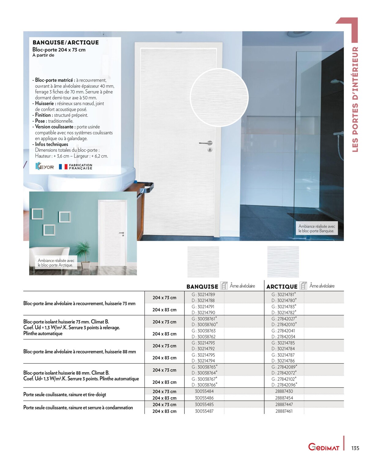 Catalogue MENUISERIES INTERIEURES & EXTERIEURES, page 00135