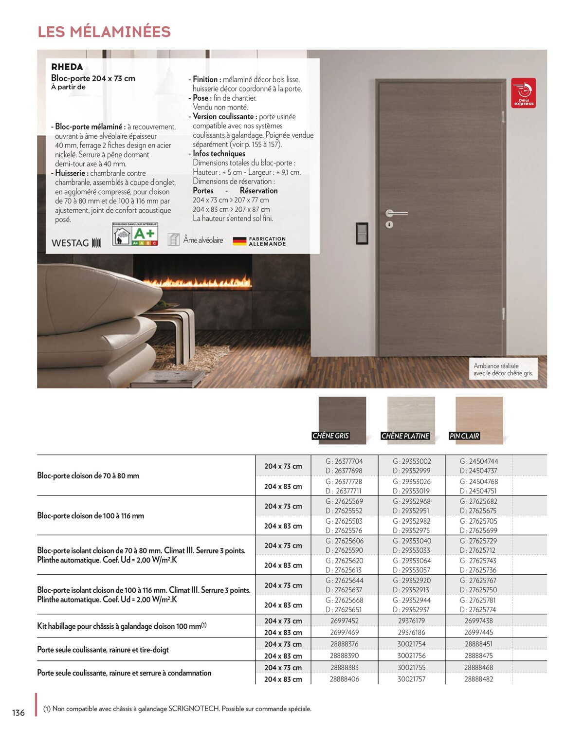 Catalogue MENUISERIES INTERIEURES & EXTERIEURES, page 00136