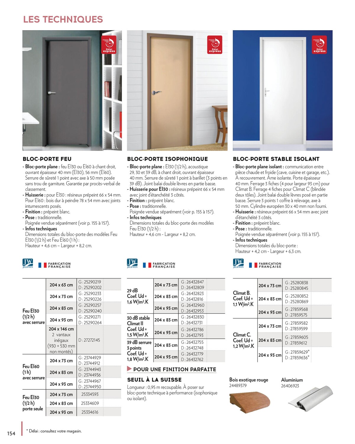 Catalogue MENUISERIES INTERIEURES & EXTERIEURES, page 00154