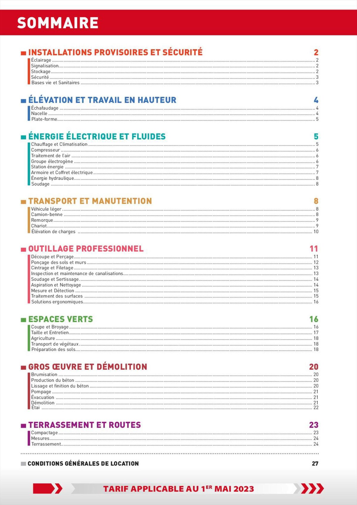 Catalogue Loxam Tarifs particuliers, page 00002