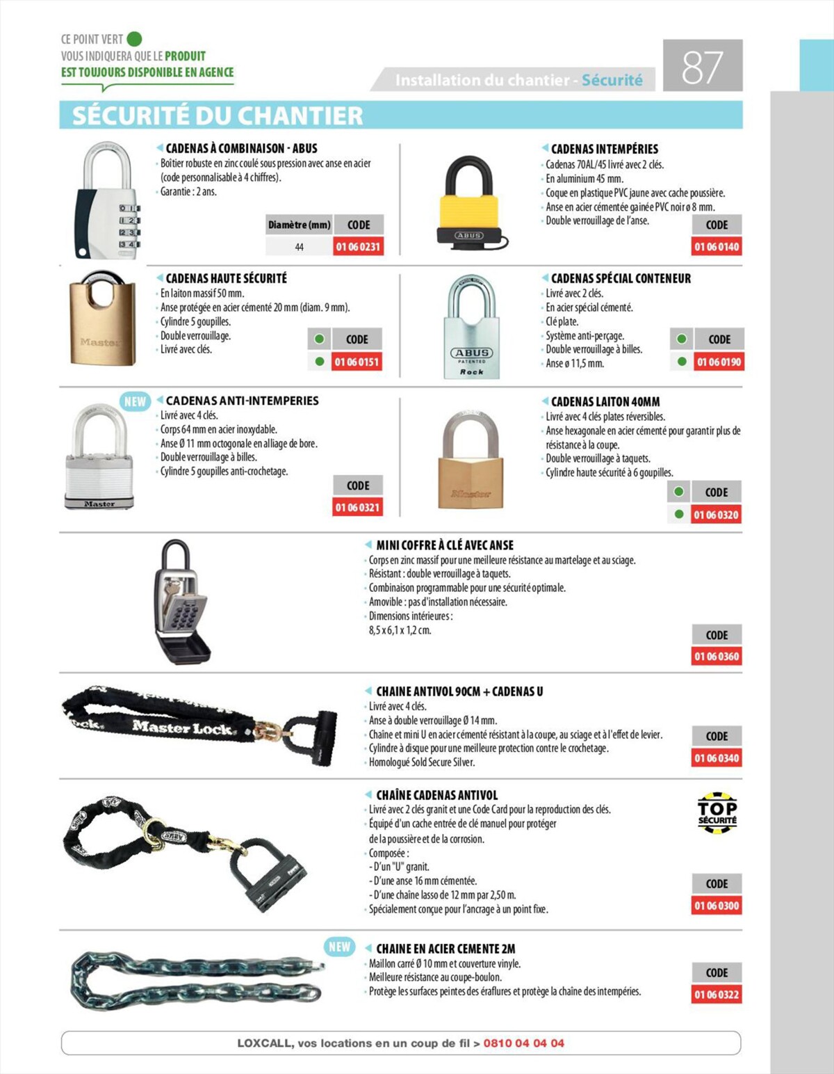 Catalogue Loxam Catalogue de vente, page 00089