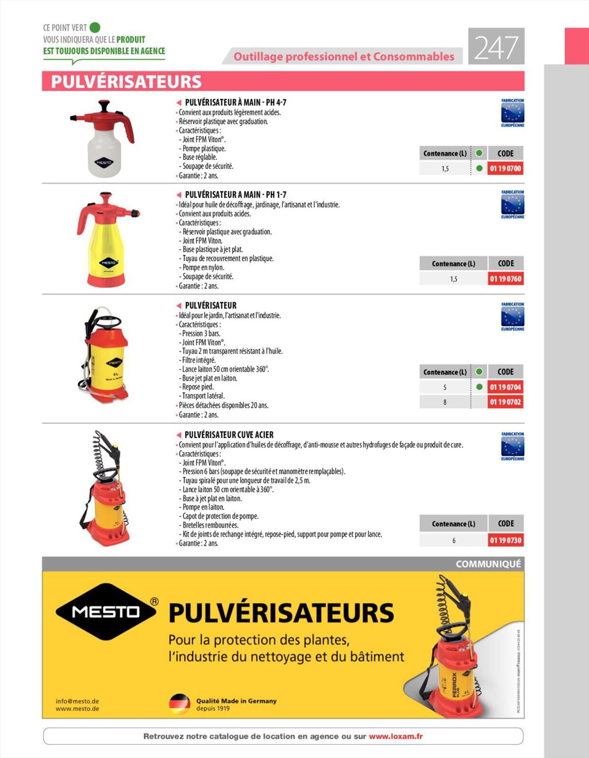 Catalogue Loxam Catalogue de vente, page 00249