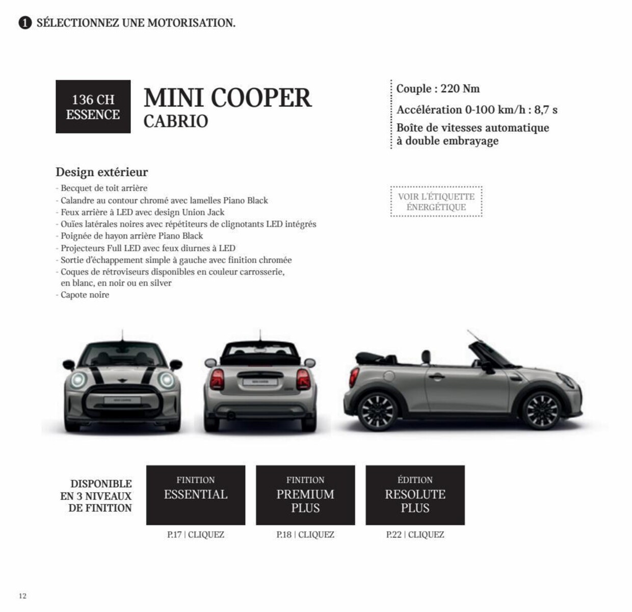 Catalogue MINI CABRIO, page 00012