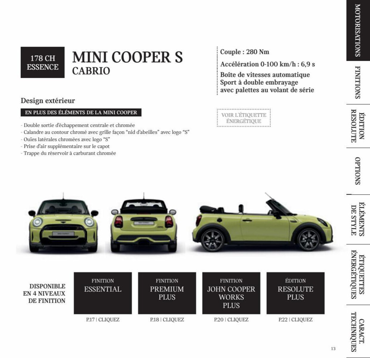 Catalogue MINI CABRIO, page 00013