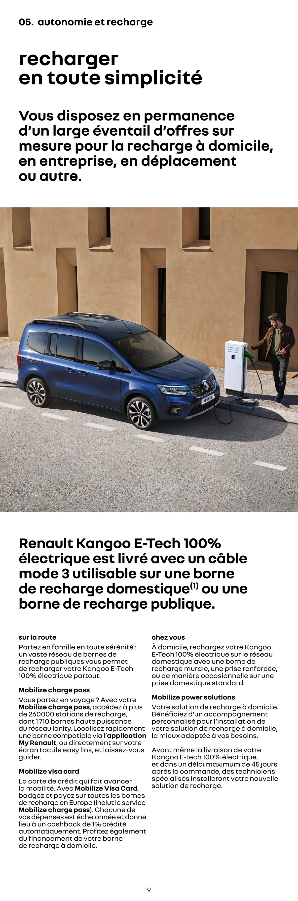 Catalogue Renault Kangoo E-Tech 100% Électrique, page 00009