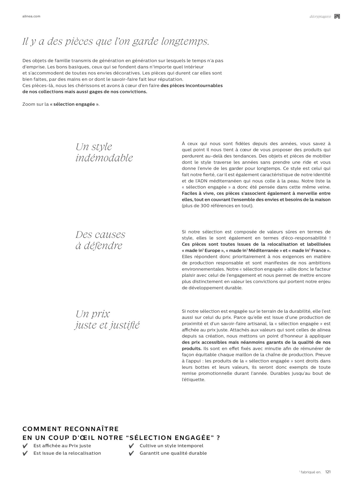Catalogue Alinéa alinea, dans l'air du temps, page 00119