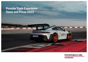 Catalogue Porsche | Track Experience Tariffs 2023 | 18/05/2023 - 30/11/2023