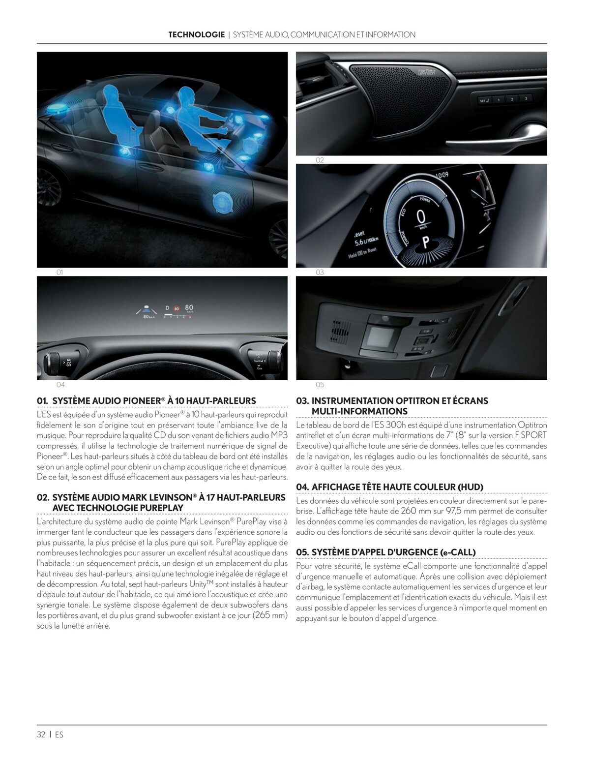 Catalogue ES 300h Hybride auto-rechargeable, page 00032