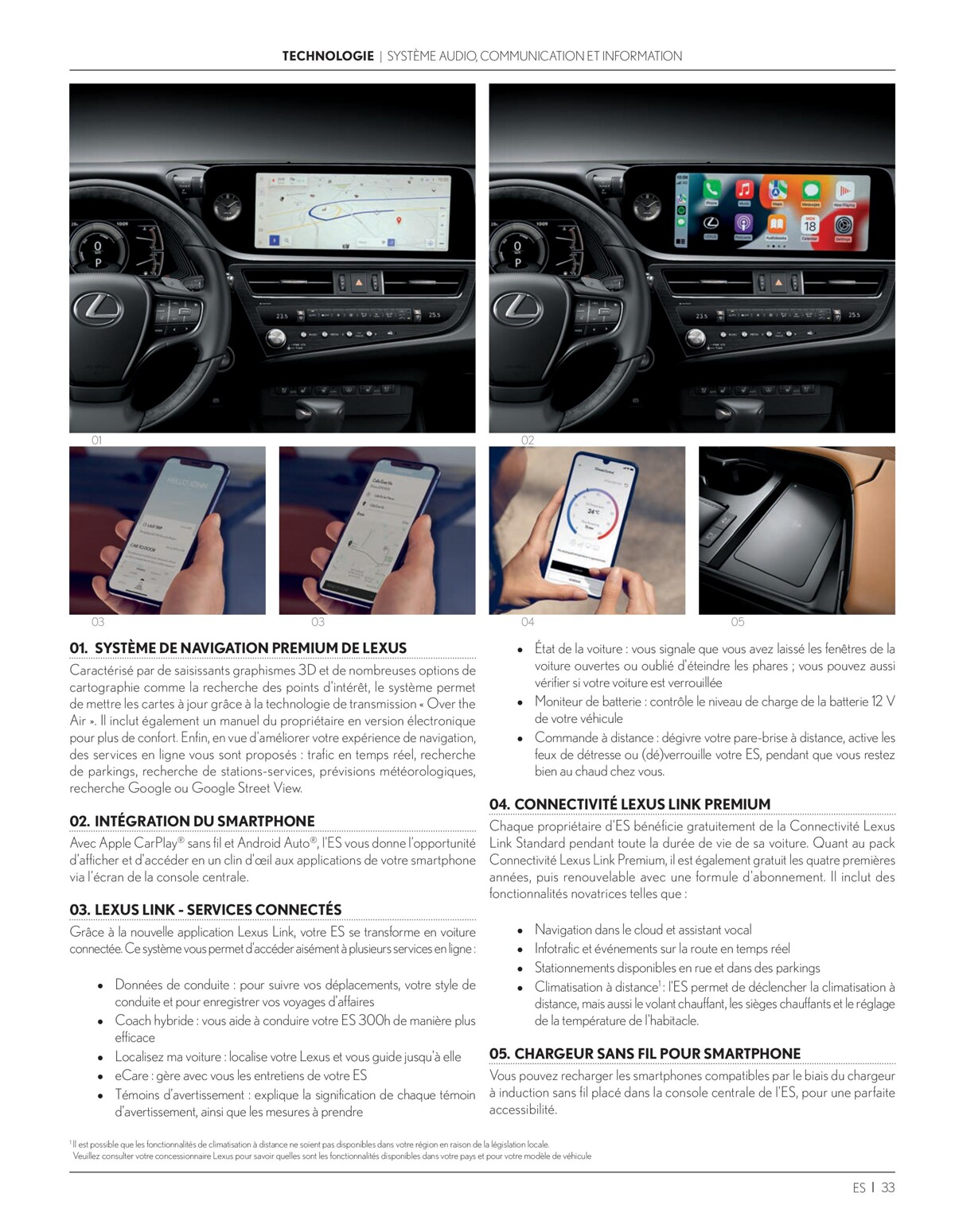 Catalogue ES 300h Hybride auto-rechargeable, page 00033