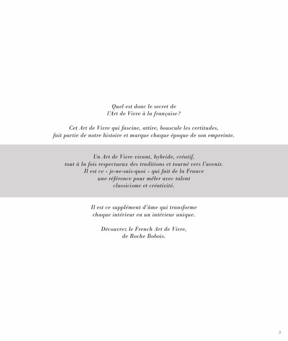 Catalogue Frensh Art de Vivre - Roche Bobois, page 00003