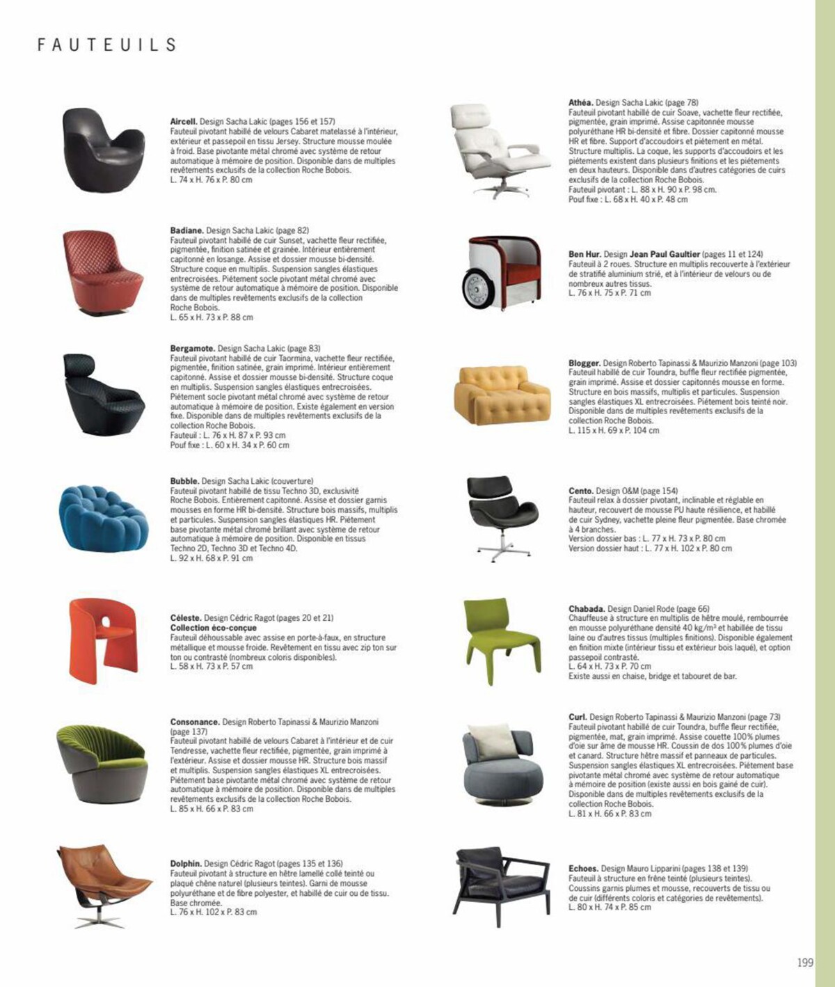 Catalogue Frensh Art de Vivre - Roche Bobois , page 00199