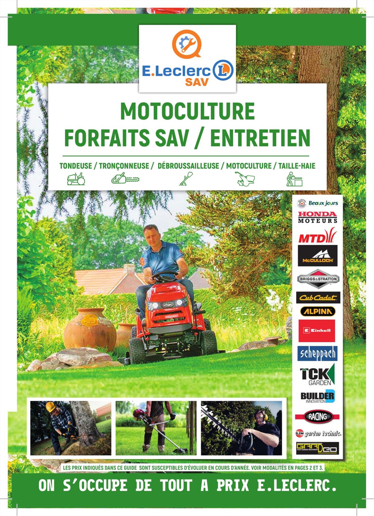 Catalogue MOTOCULTURE FORFAITS SAV / ENTRETIEN, page 00001