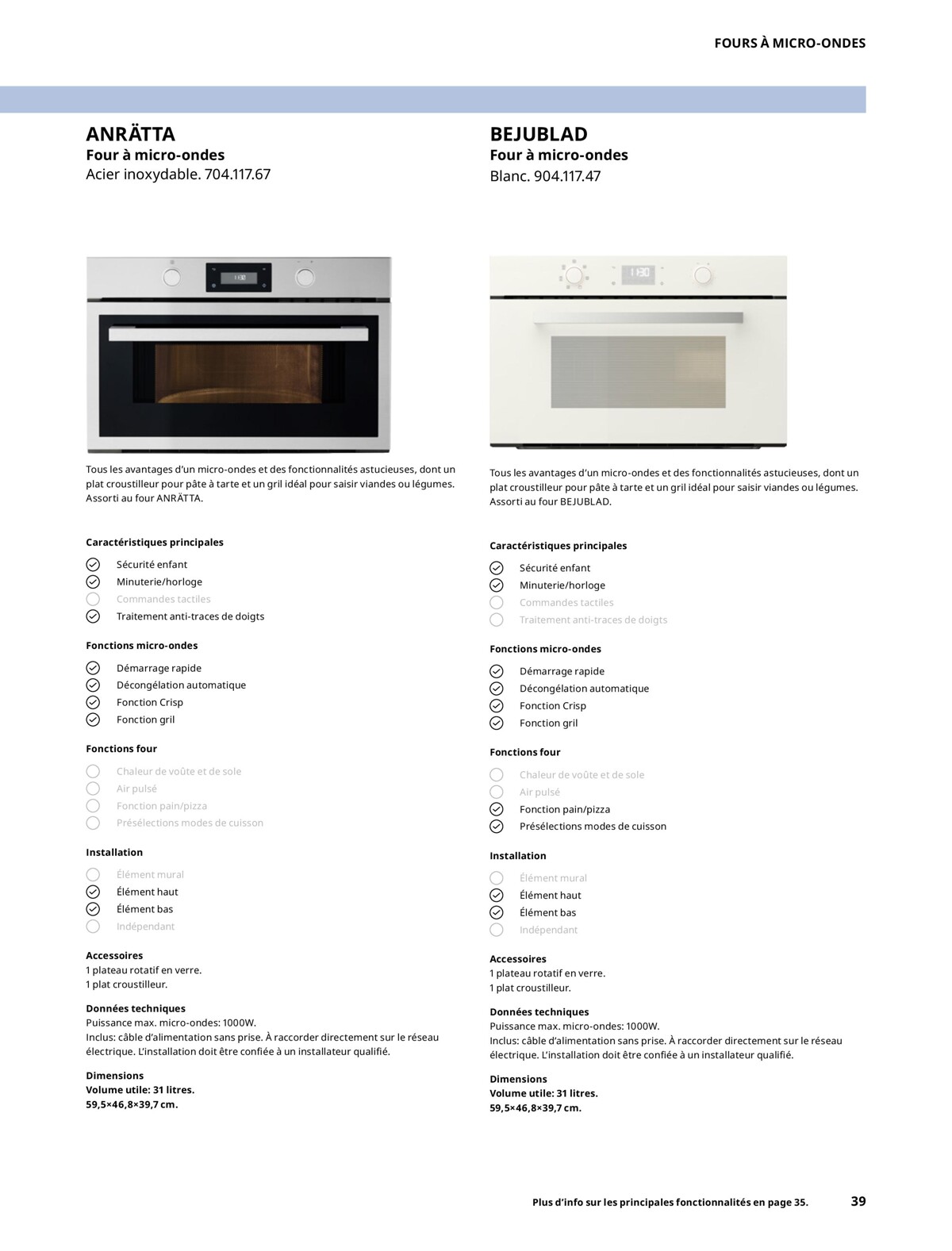 Catalogue Électroménagers IKEA 2023, page 00039