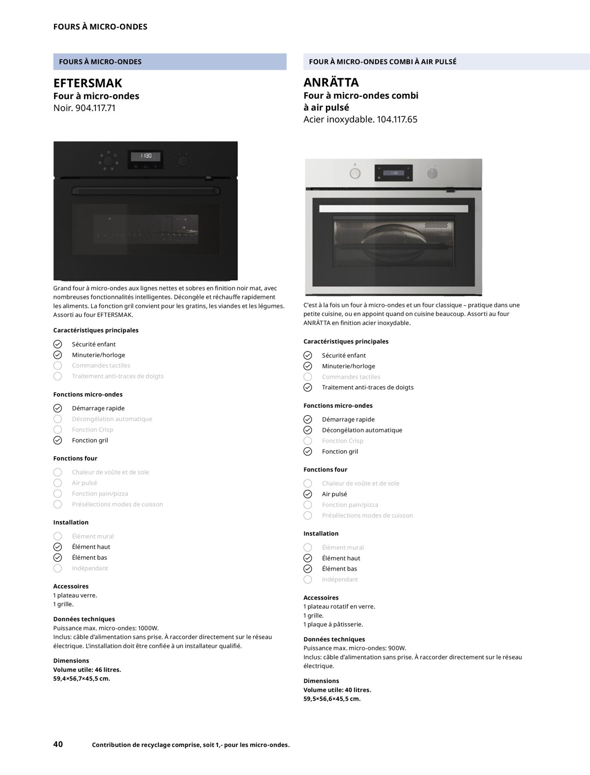 Catalogue Électroménagers IKEA 2023, page 00040