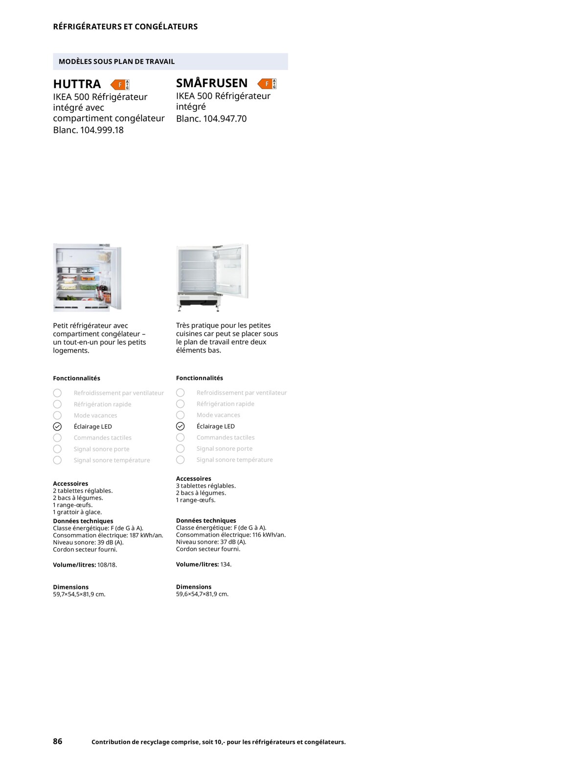 Catalogue Électroménagers IKEA 2023, page 00086