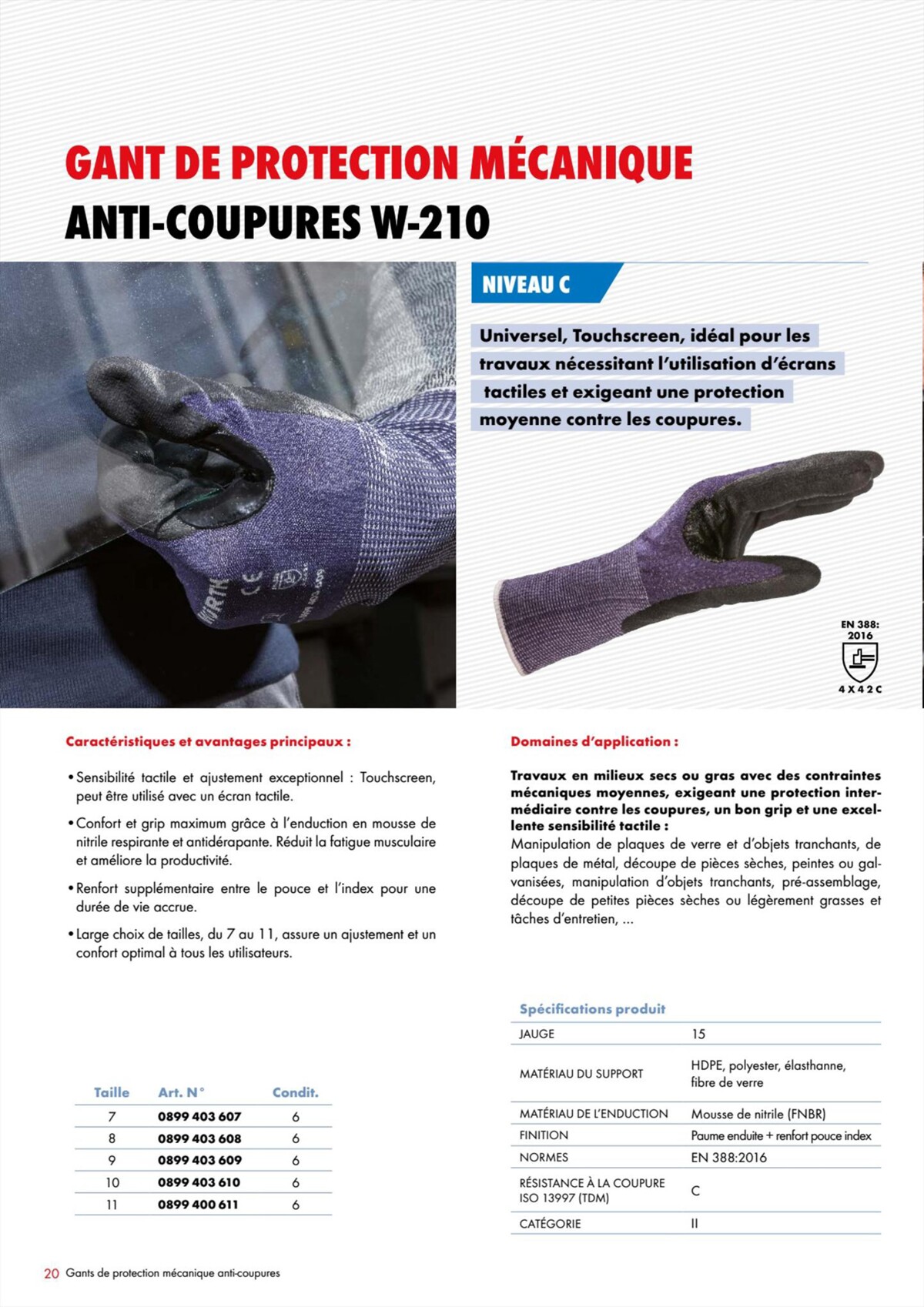 Catalogue Würth - Gants de Protection, page 00020