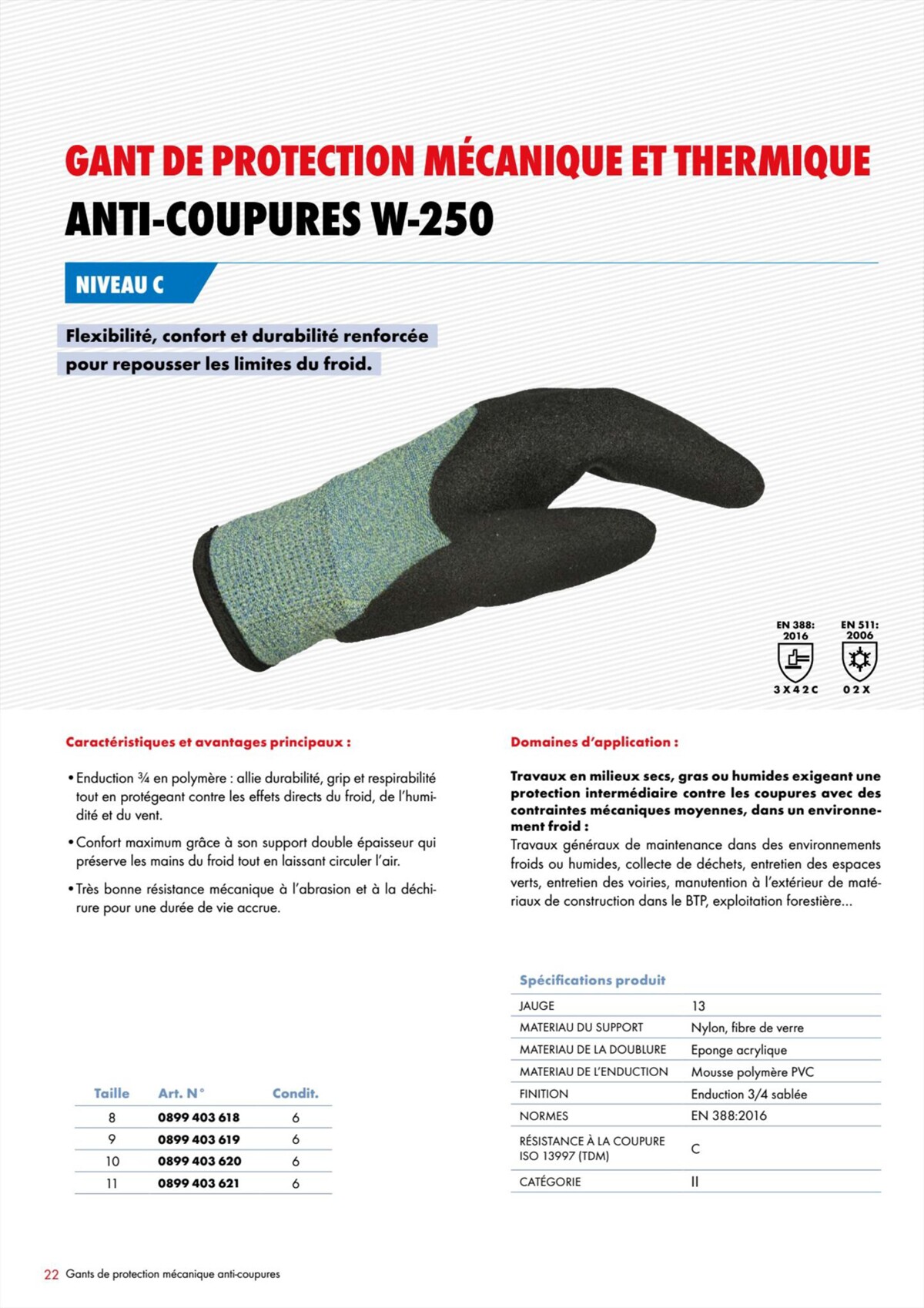 Catalogue Würth - Gants de Protection, page 00022