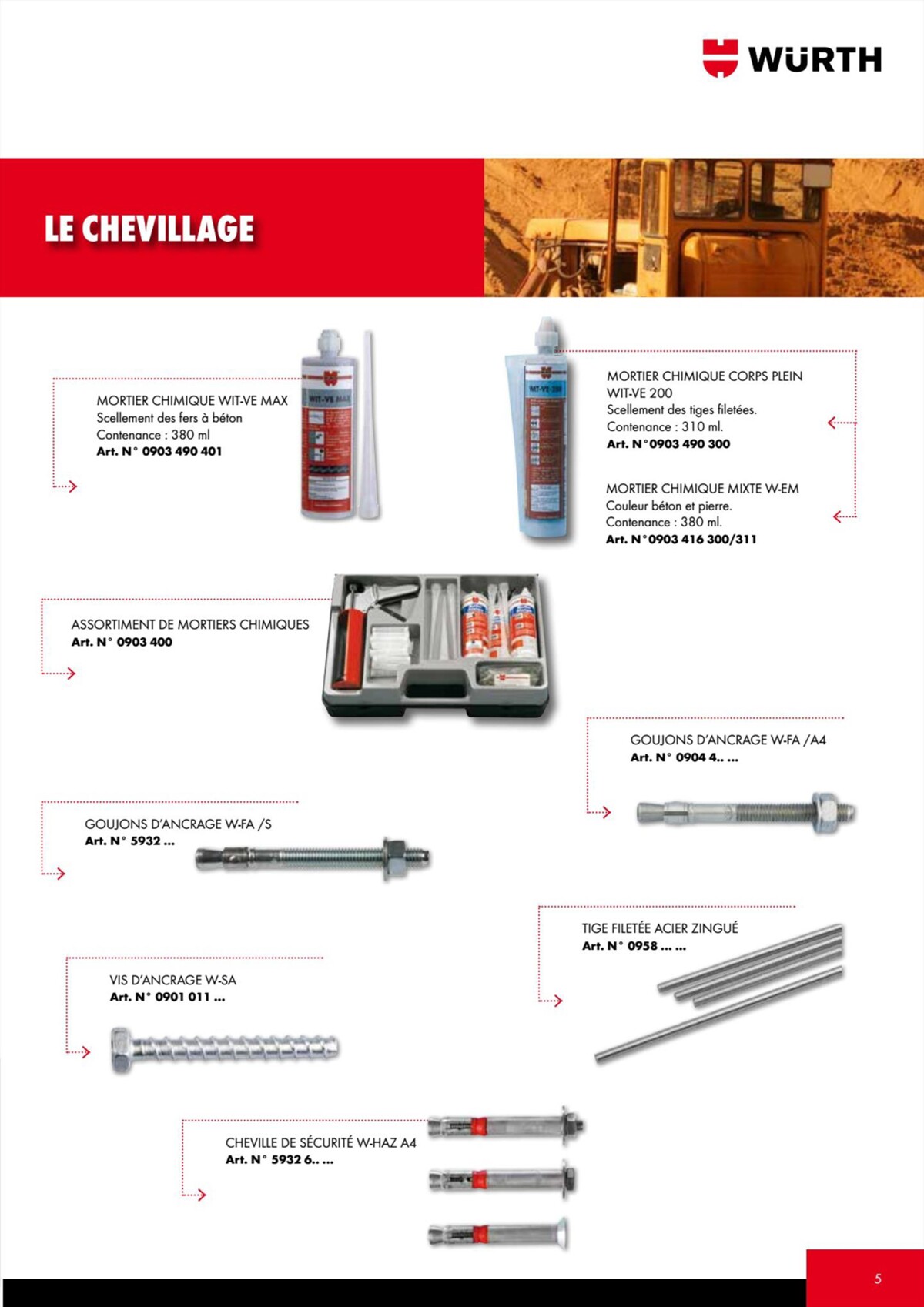 Catalogue Würth - La Selection Travaux Publics, page 00005