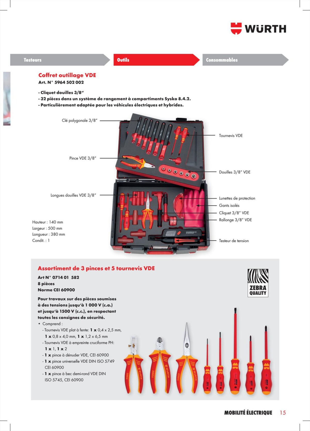 Catalogue Würth - Mobilité Électrique, page 00015