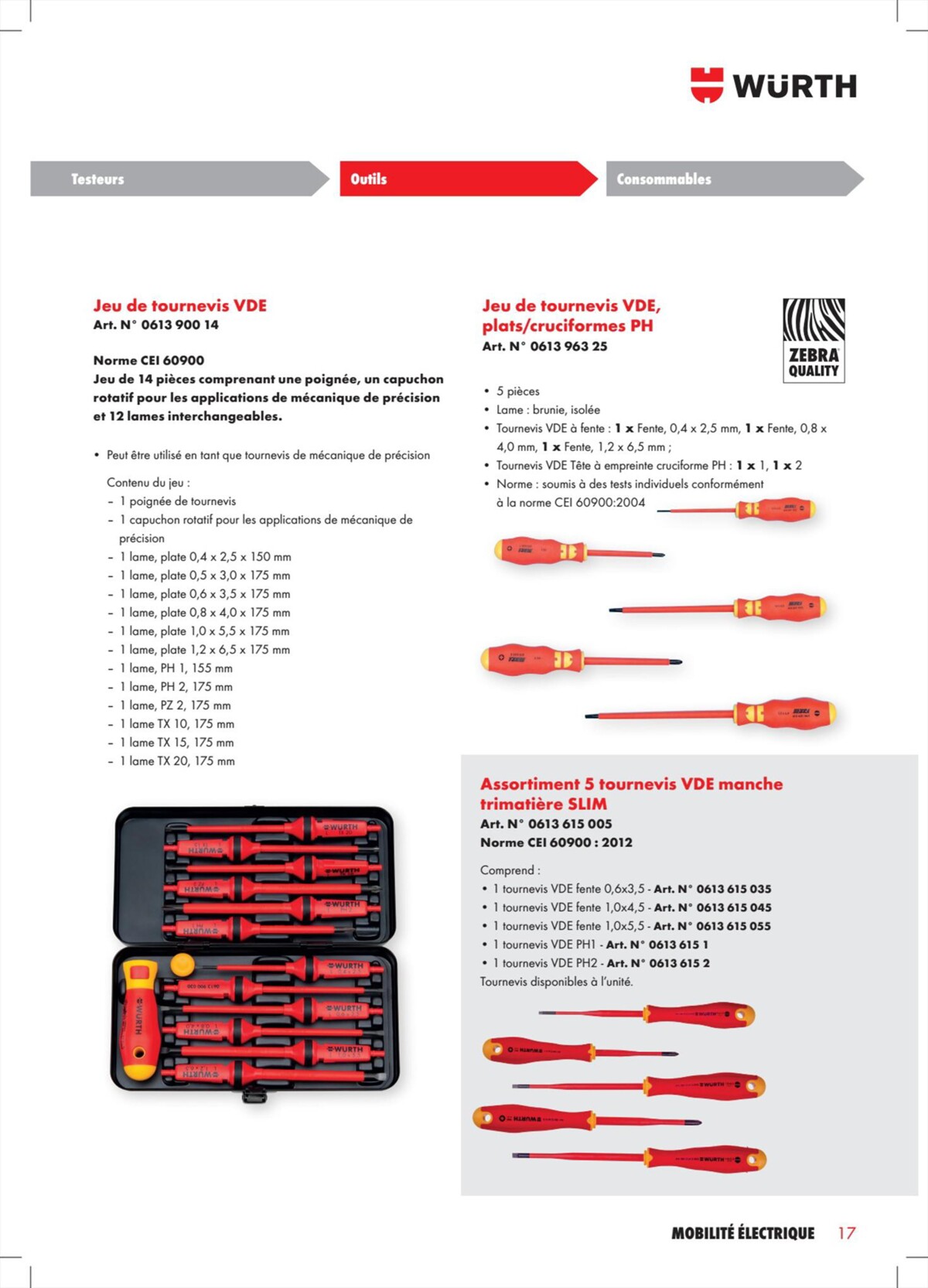 Catalogue Würth - Mobilité Électrique, page 00017