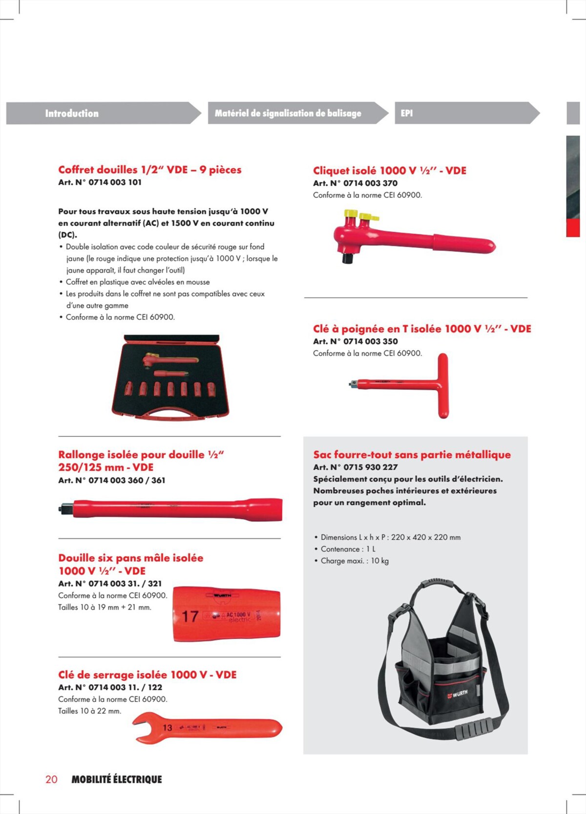 Catalogue Würth - Mobilité Électrique, page 00020