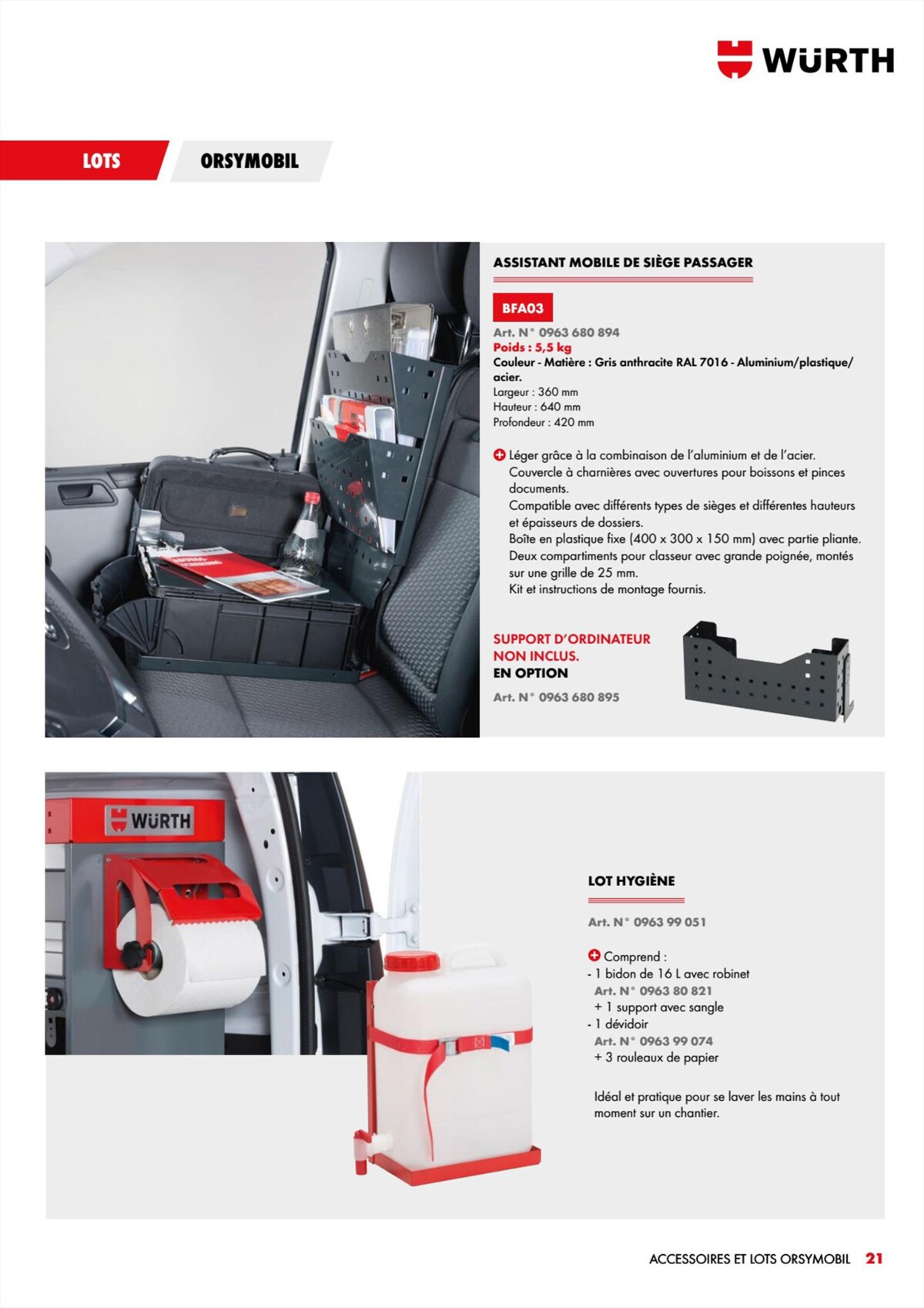 Catalogue Orsy mobil - Würth , page 00021