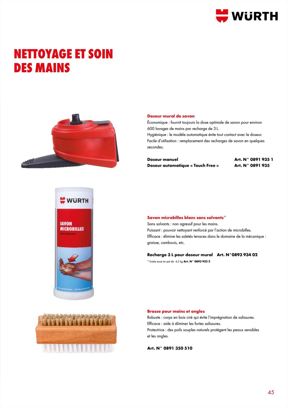 Catalogue Würth - Perfect Care, page 00045