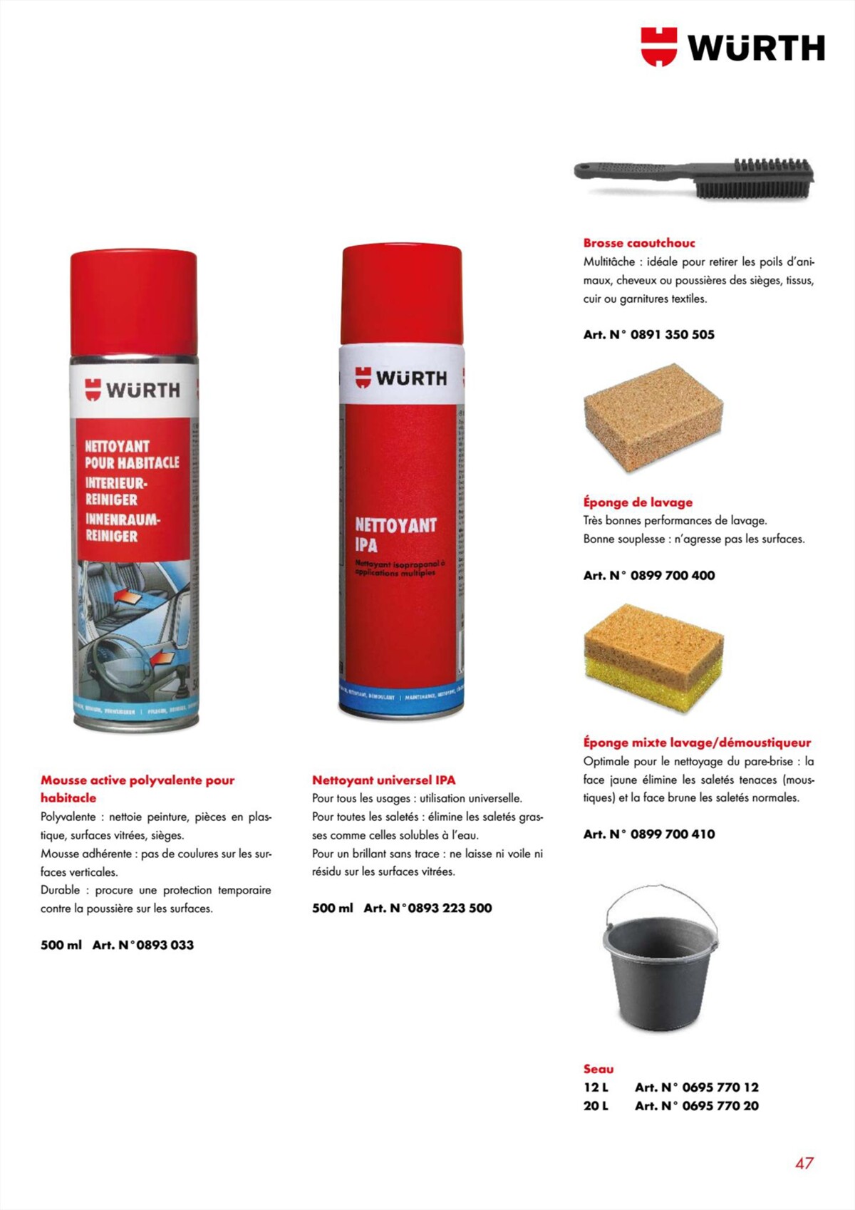 Catalogue Würth - Perfect Care, page 00047