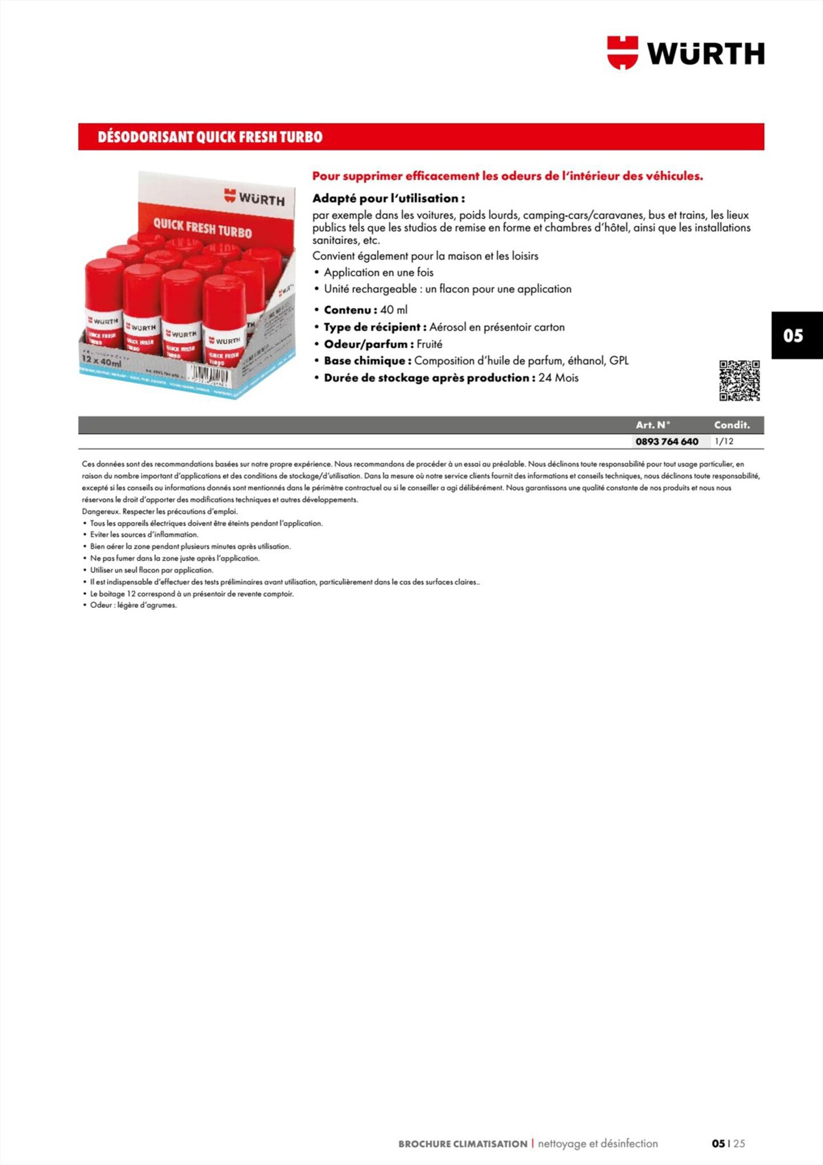 Catalogue Würth - Climatisation, page 00025