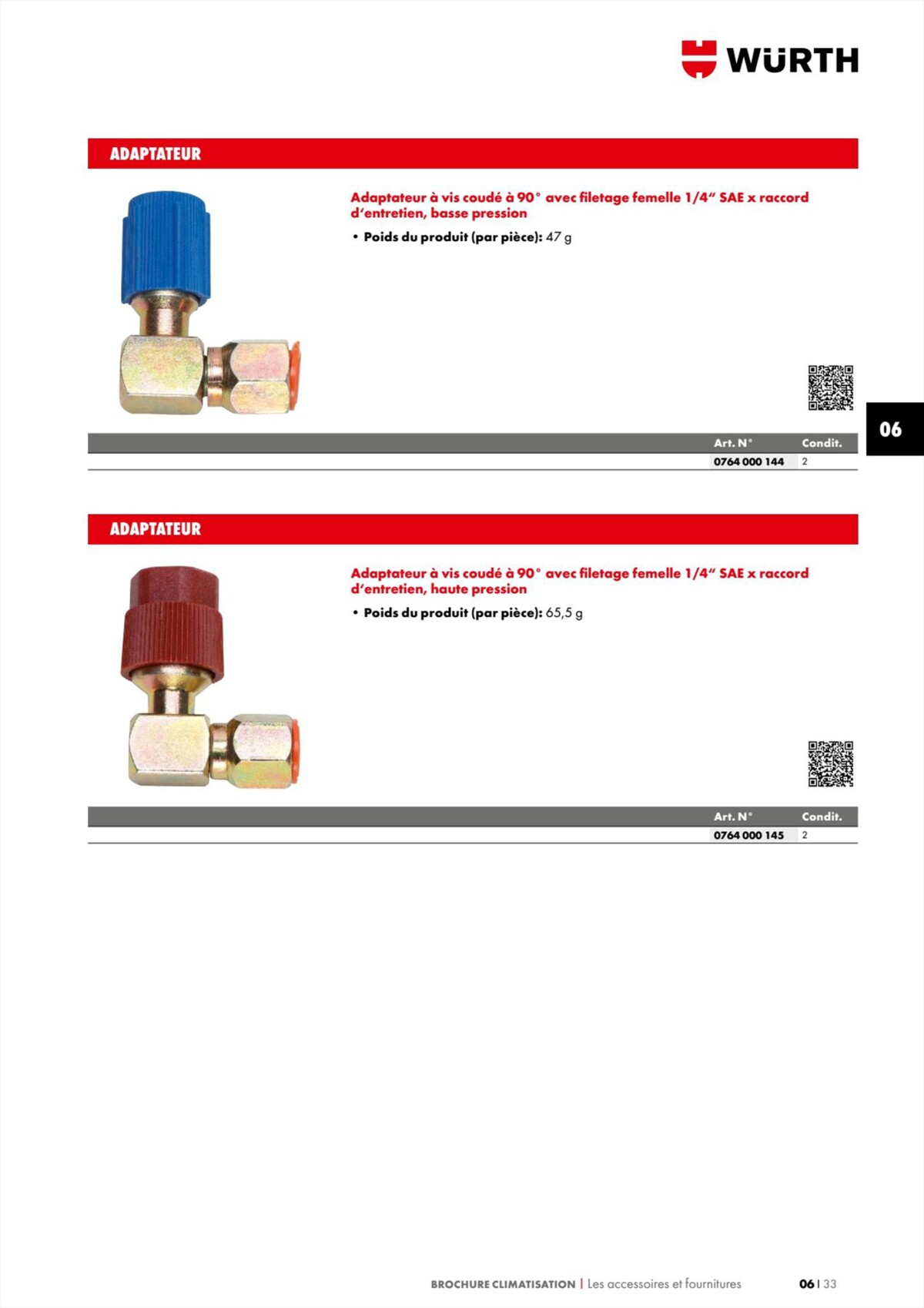 Catalogue Würth - Climatisation, page 00033