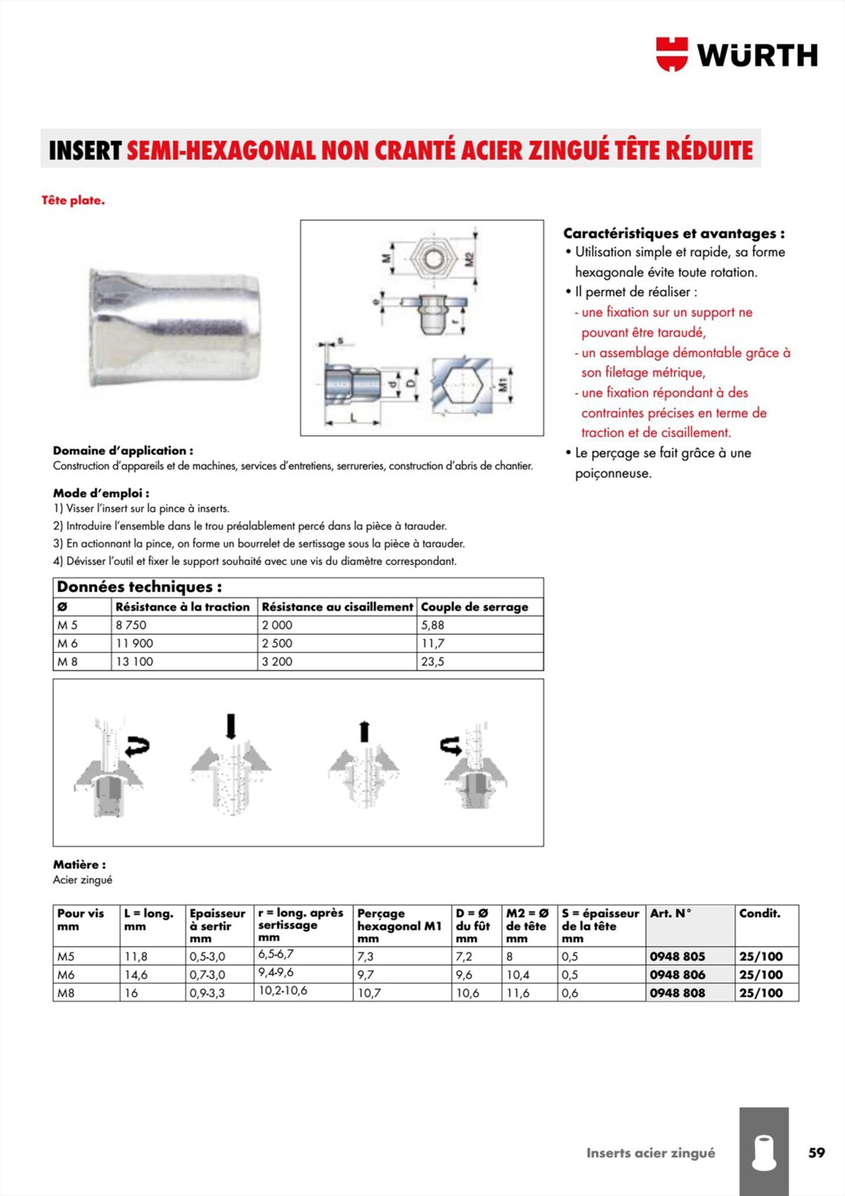 Catalogue Würth - Rivets Et Inserts, page 00059