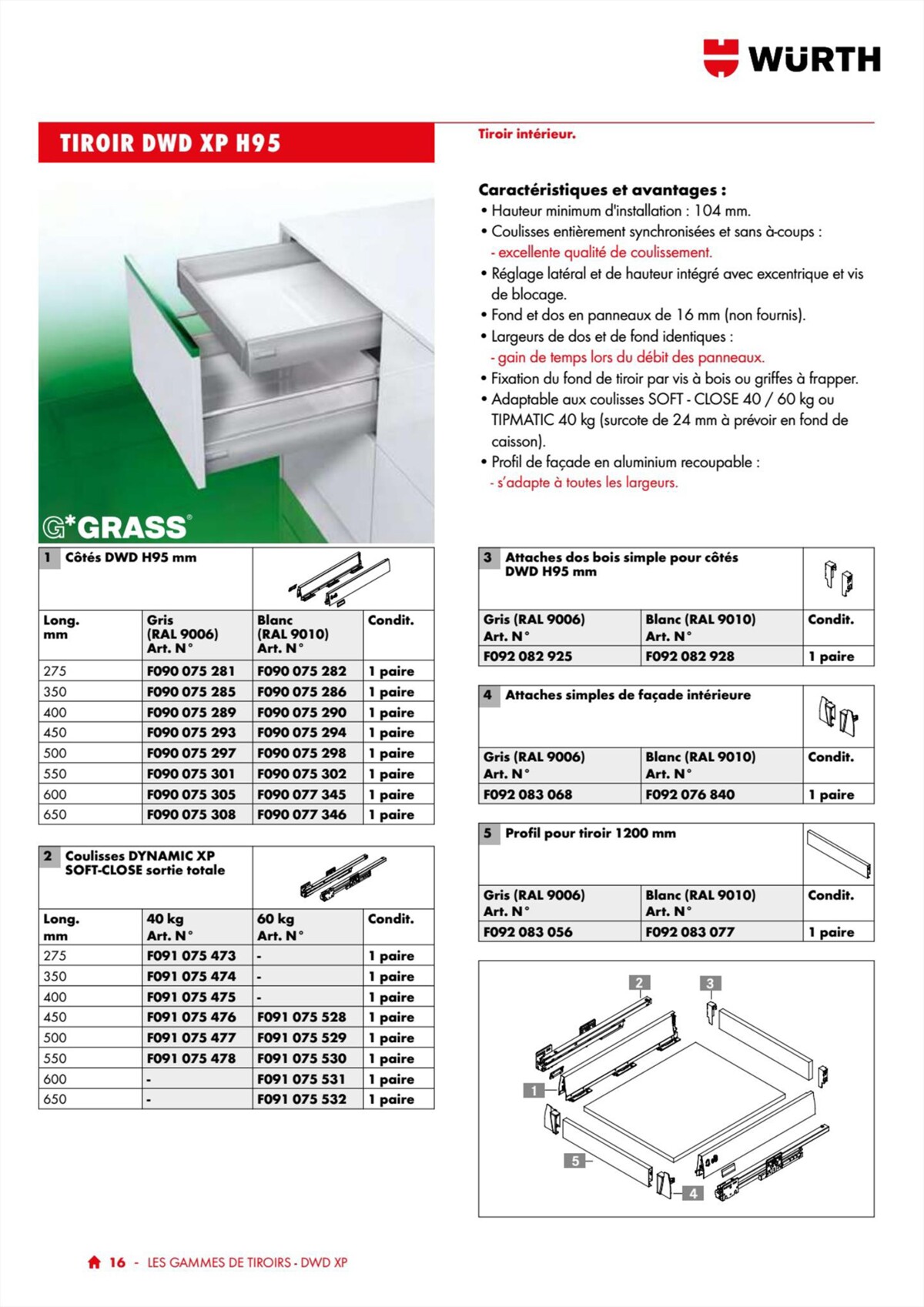 Catalogue Würth - 100% Agenceur, page 00016