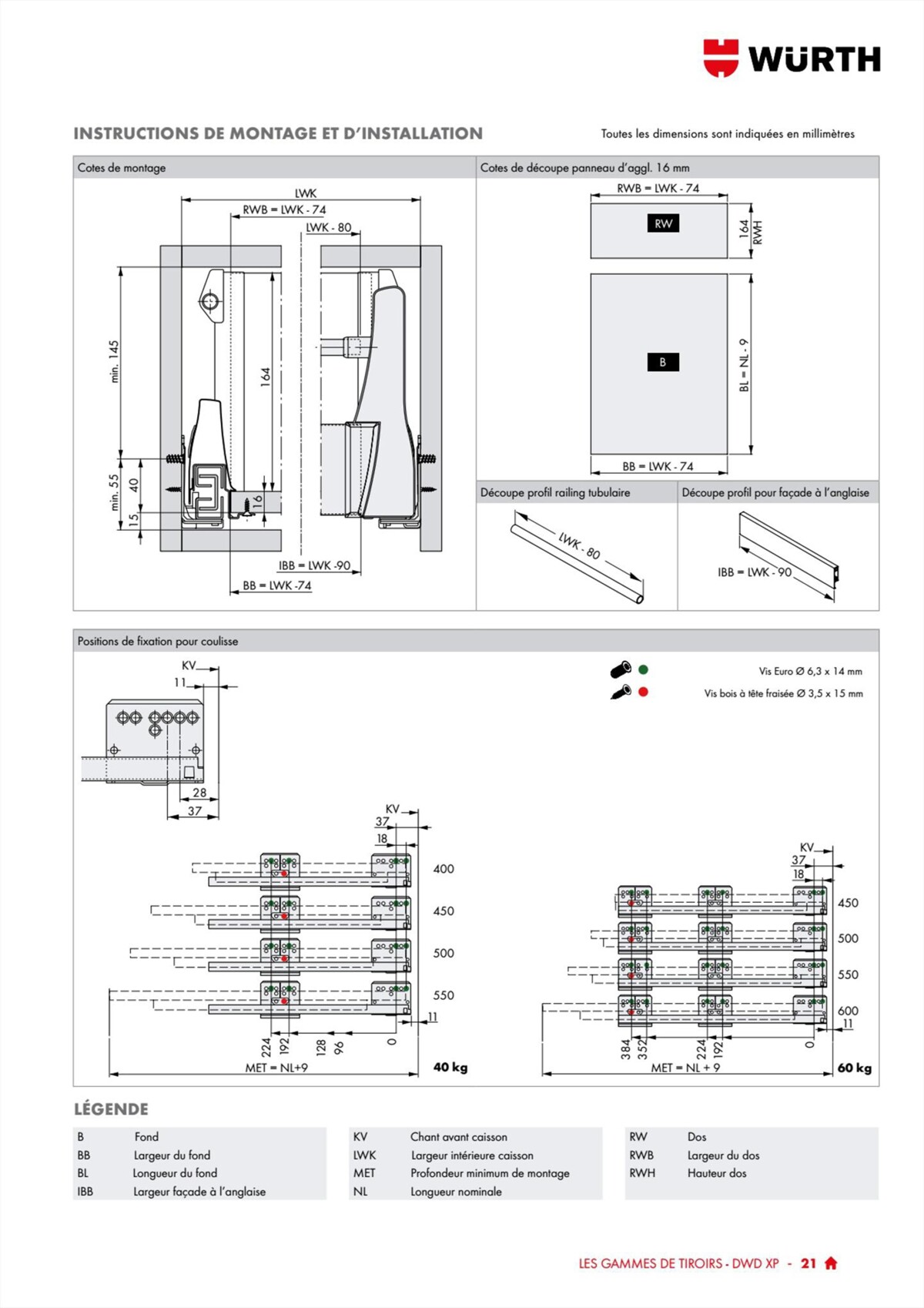 Catalogue Würth - 100% Agenceur, page 00021