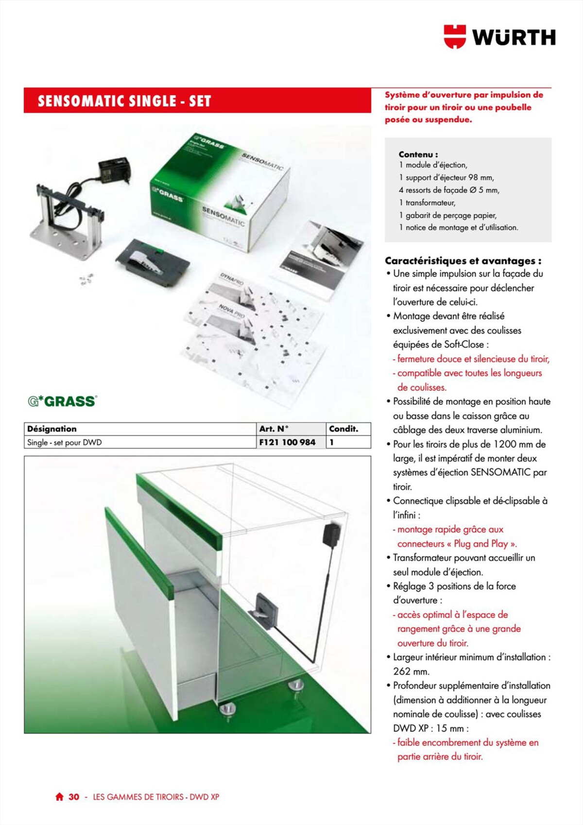 Catalogue Würth - 100% Agenceur, page 00030