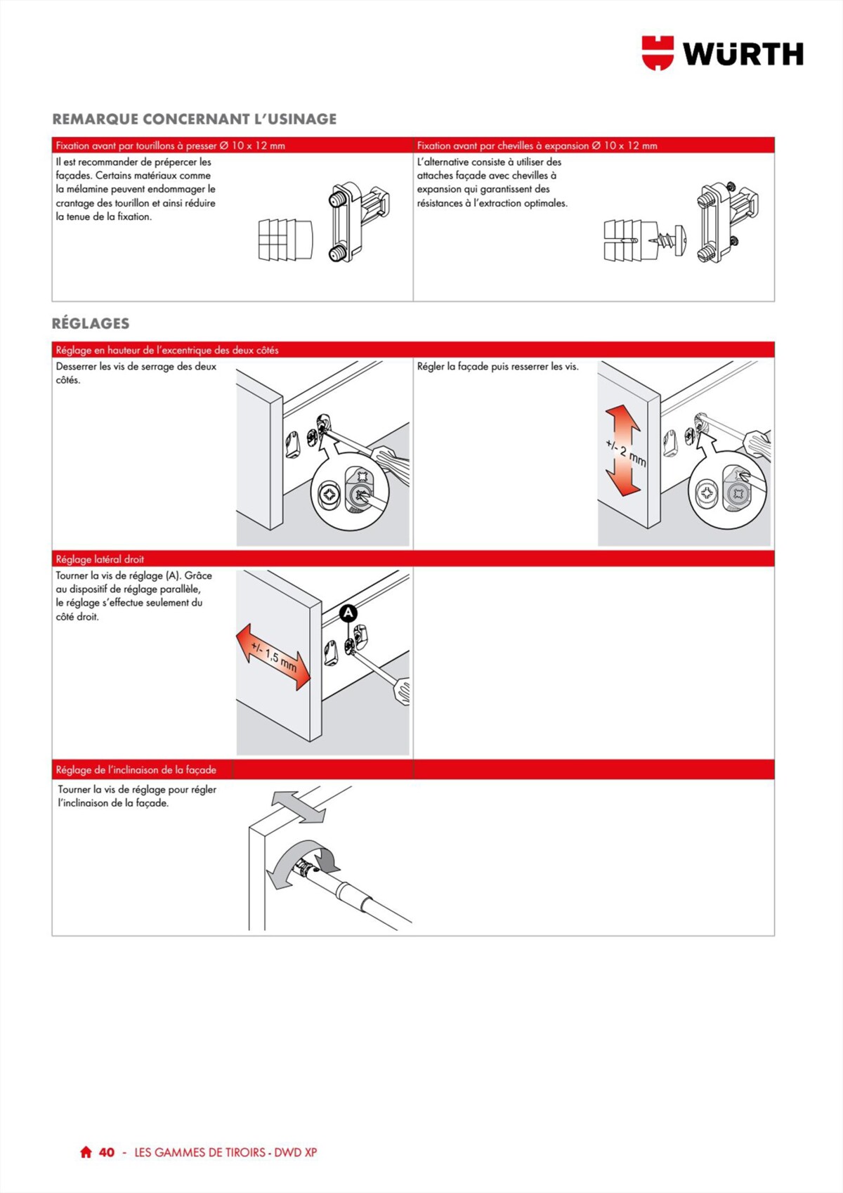 Catalogue Würth - 100% Agenceur, page 00040