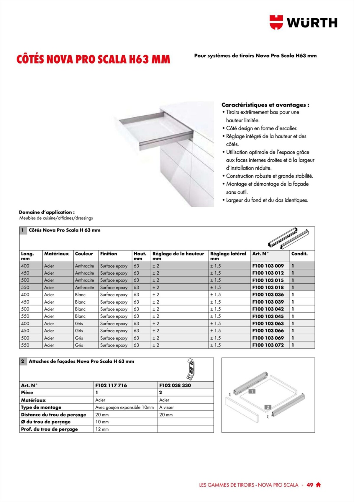 Catalogue Würth - 100% Agenceur, page 00049