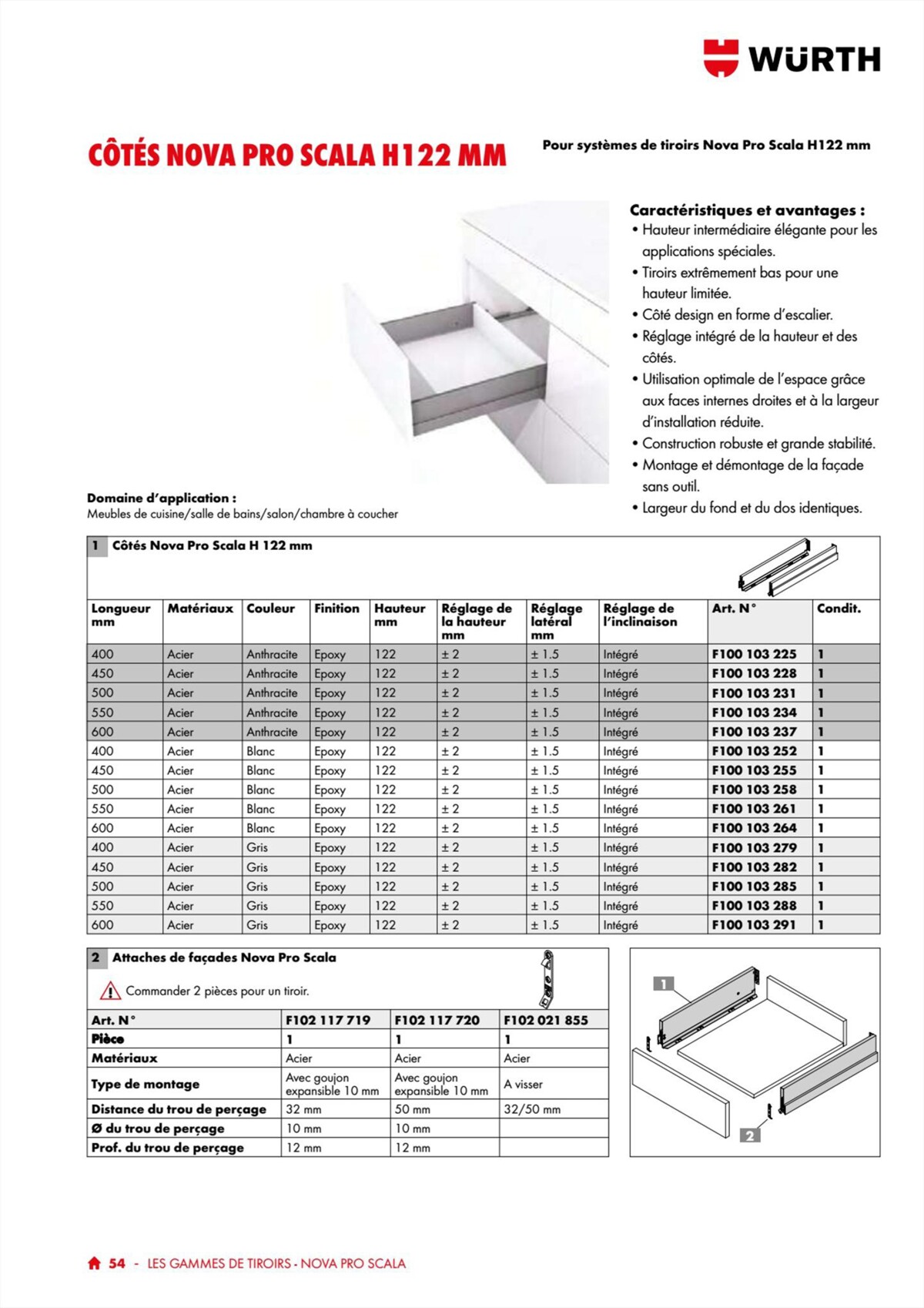 Catalogue Würth - 100% Agenceur, page 00054