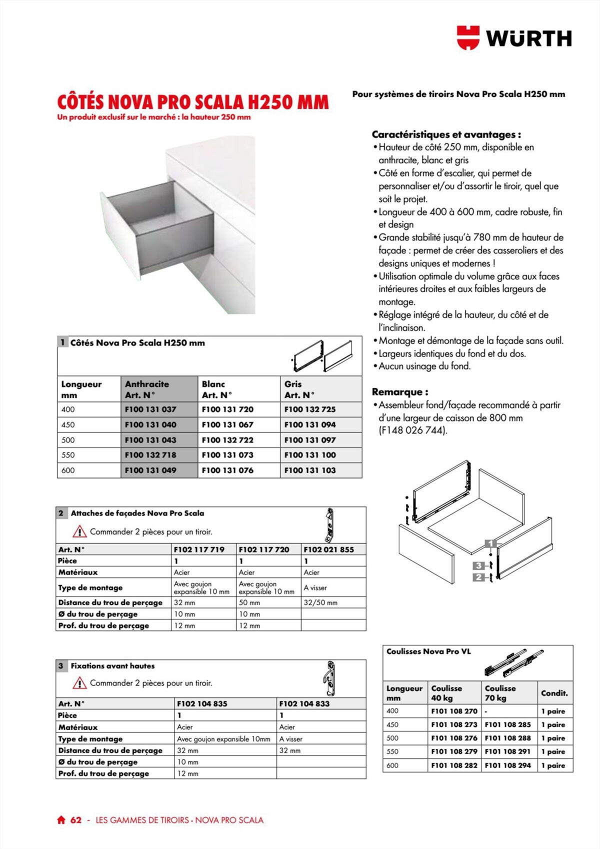 Catalogue Würth - 100% Agenceur, page 00062