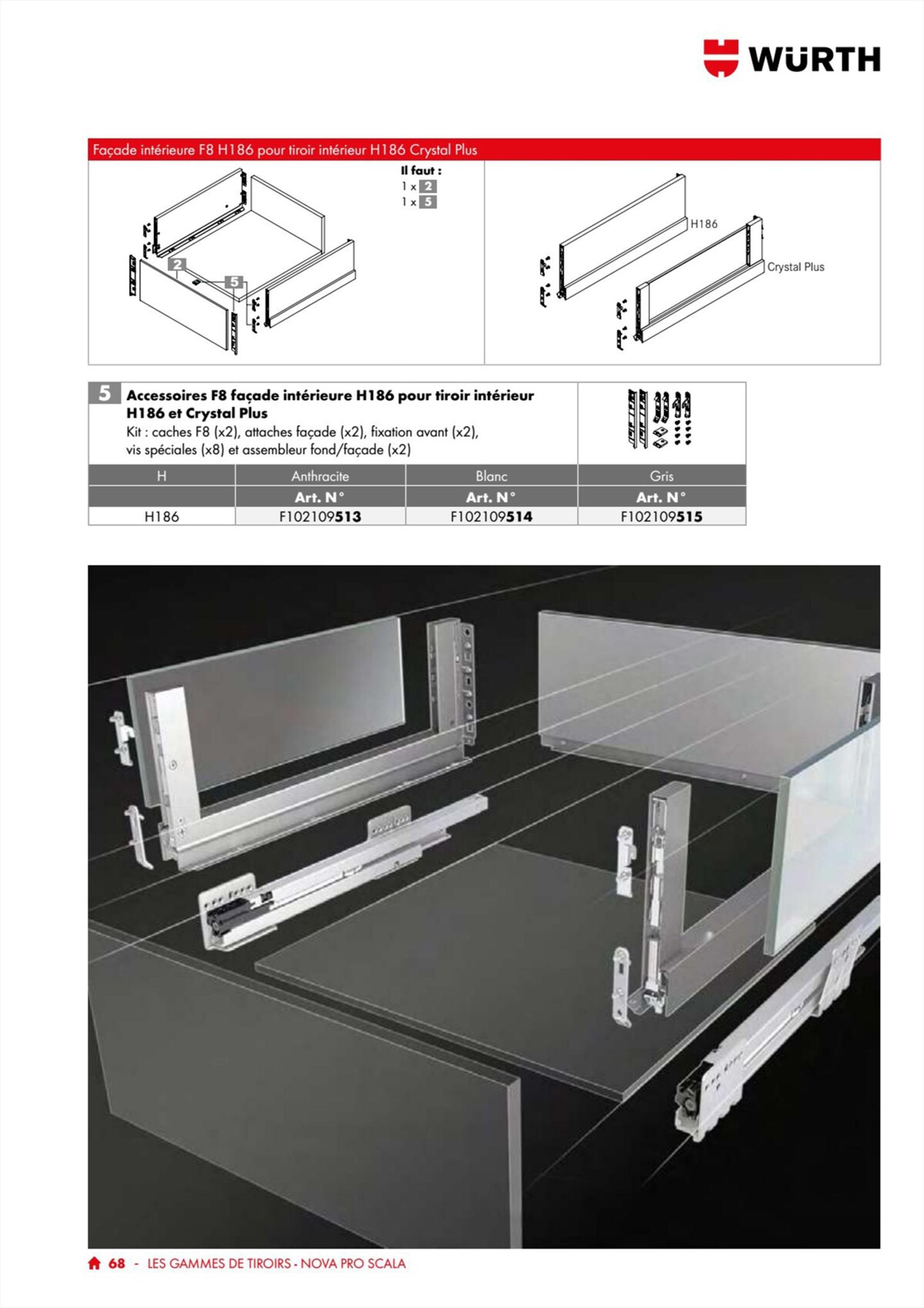 Catalogue Würth - 100% Agenceur, page 00068