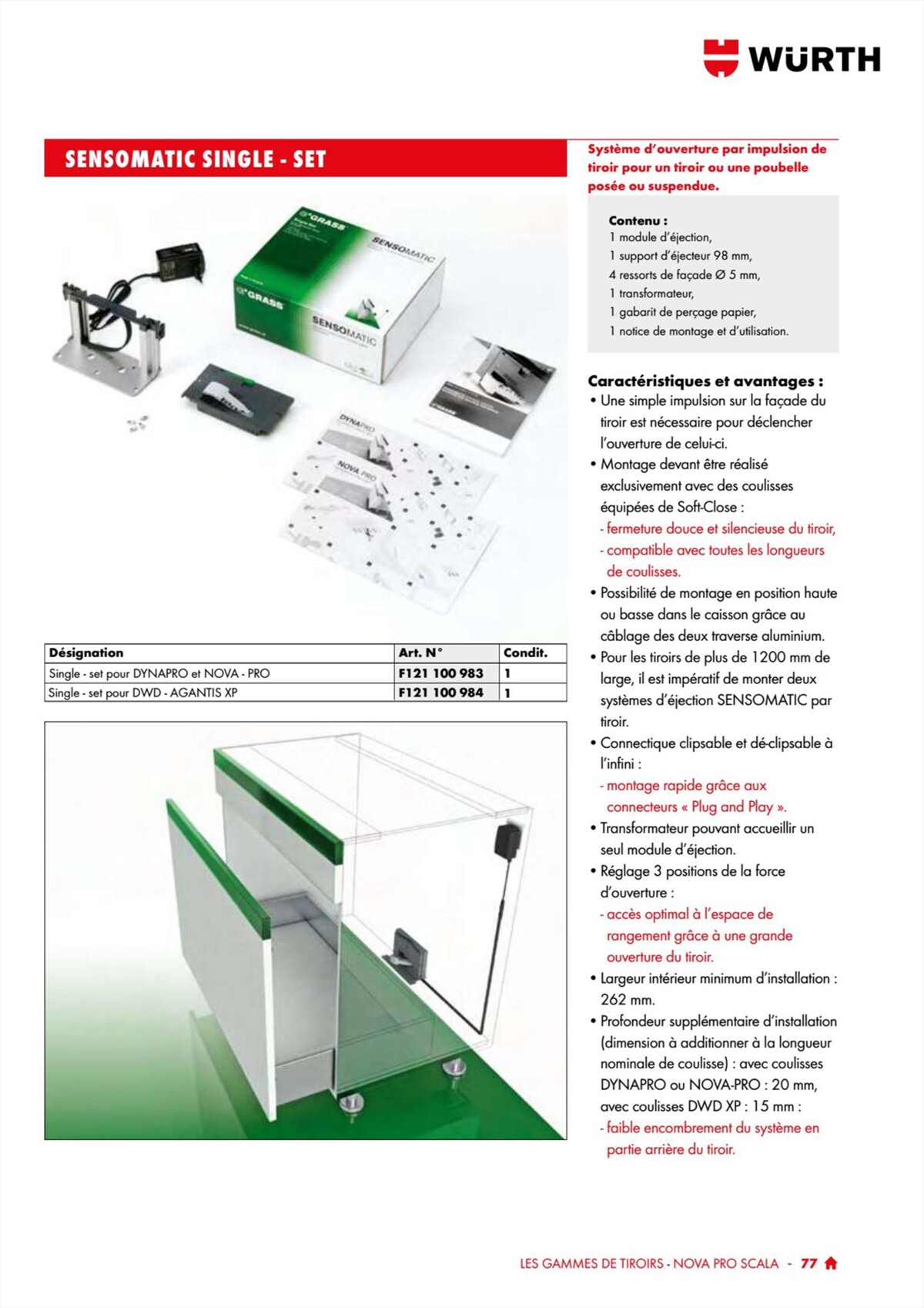 Catalogue Würth - 100% Agenceur, page 00077